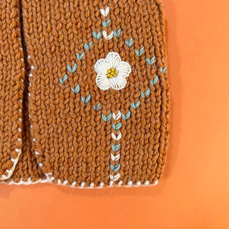 RKO_Floral Vest (GREY/BROWN/BLUE) / 3-4,5-6years