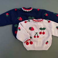 RKO_Cherry Sweater (GREY/NAVY) / 1-2,3-4,5-6years