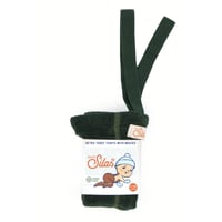 SILLY Silas Teddy Warmy Tights Collection_Dark Forest Green
