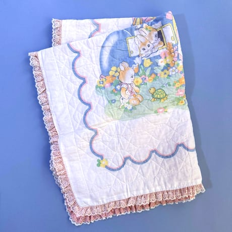 rabbits quilted mat