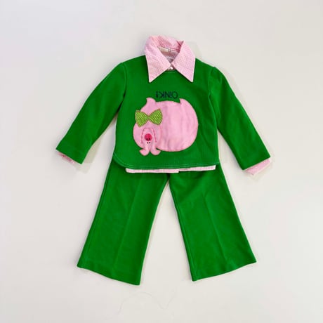 70s pig tops&pants outfit / 3years