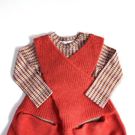 NAMUUU_CROSSNECK OVERALLS (Camel/Poppy Red/Olive) / 4years