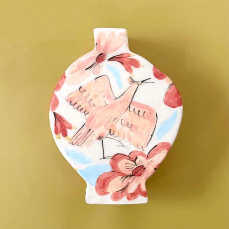 Celia Wood_SLAB VASES (yellow bird,pink bird)