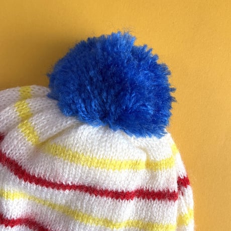 70s knitting hat_Blue/Red (dead stock)