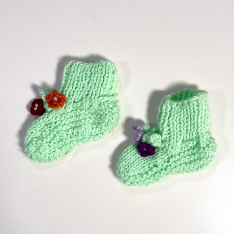 knitting hat&booties set