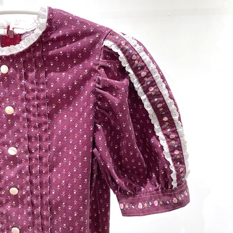 70s flower handmade dress