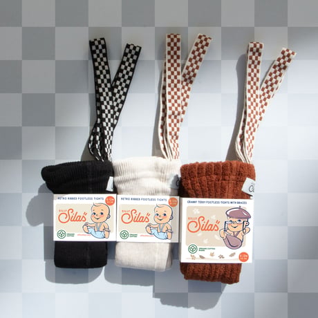SILLY Silas Footless Collection_Classic Black Checked