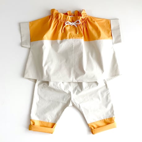 NAMUUU_KANGAROO POCKET PANTS(HAWAIIAN ORANGE) / 2-3years