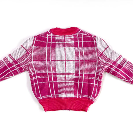 LIGNE NOIRE ENFANTS_ TARTAN JACKET (Fuxia/Gold Beige) / 2years