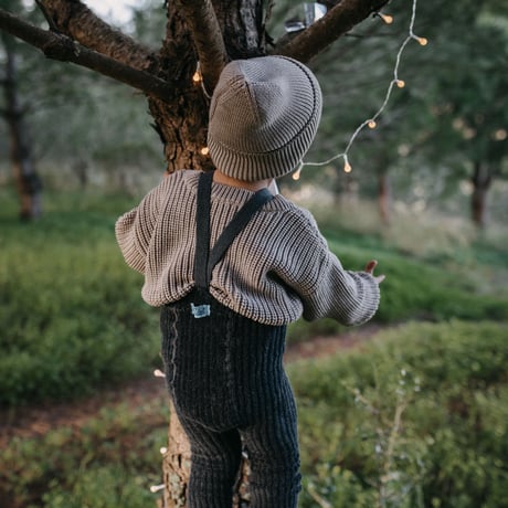 SILLY Silas Granny Teddy Warmy Footless Collection_Dark Grey Blend