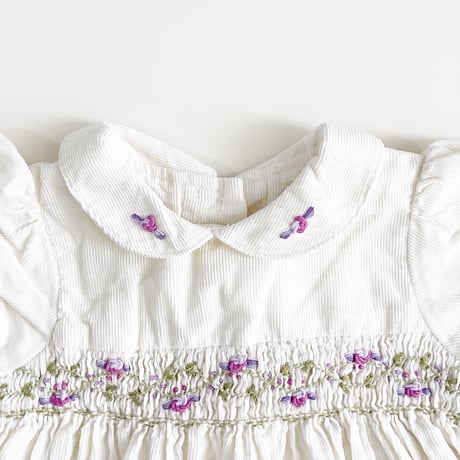 embroidery corduroy dress