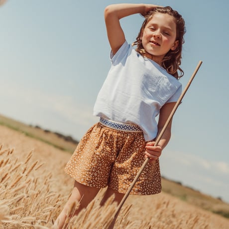 THE LiTTLE POETS_Nadir Shorts (Caramel)  / 6years