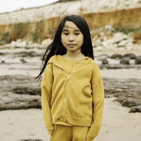 Vild-House of Little_KIMONO SHIRT (ARCHIPELAGO BLUE/DARK OCHRE) / 3-4,4-5,5-6years