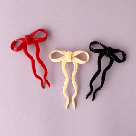 CHUNKS_Bow Hairpin (Cherry)