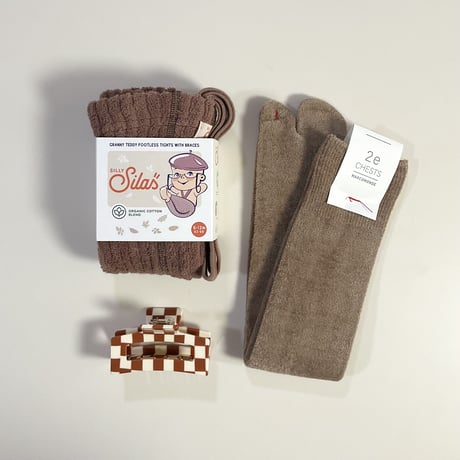 SILLY Silas Granny Teddy Warmy Tights Collection_Granola
