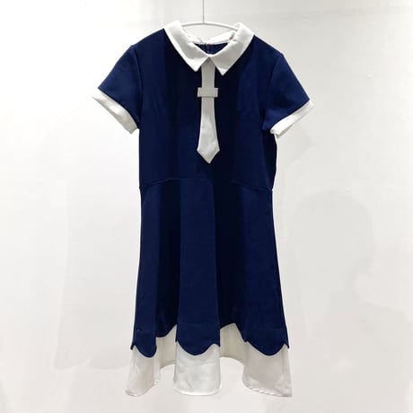 navy&white dress (dead stock) / 12years