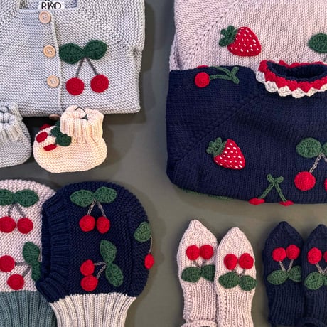 RKO_Cherry Sweater (GREY/NAVY) / 1-2,3-4,5-6years