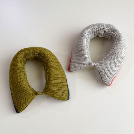 NAMUUU_PUFF COLLAR (Oat/Olive) / 2-7years