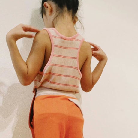 LIGNE NOIRE ENFANTS_ TANK TOP STRIPES (Vintage Pink/Multi) / 6years