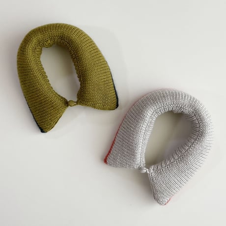 NAMUUU_PUFF COLLAR (Oat/Olive) / 2-7years