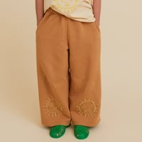 OXOX CLUB_EMBROIDERY WASHED WIDE-LEG PANTS / 86-92,110-116cm