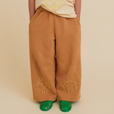 OXOX CLUB_EMBROIDERY WASHED WIDE-LEG PANTS / 86-92,110-116cm