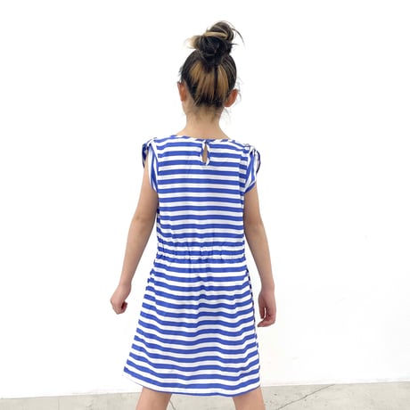 stripe dress (dead stock) / 10-12years