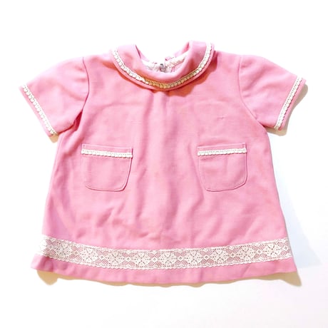 60s pink race onepiece / 2-3years