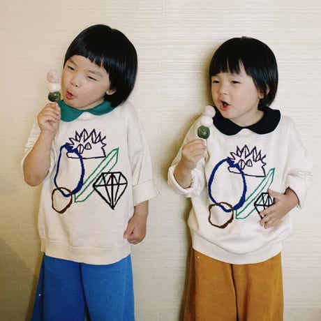 Vild-House of Little_COLLARED SHIRT (EMERALD GREEN/NAVY BLUE) / 3-4,5-6years
