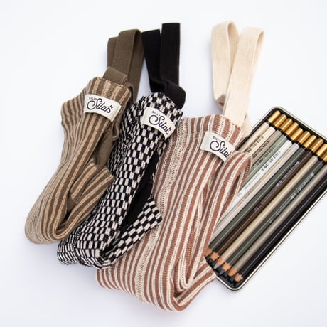 SILLY Silas Footless Collection_Black × White Checked