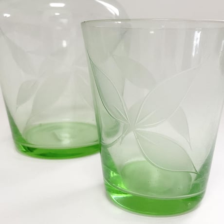 leaf bottle&glass set