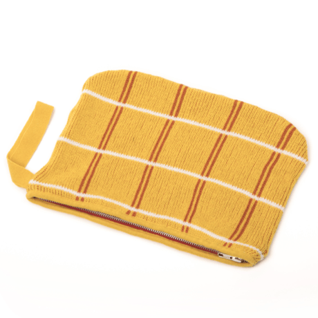 LIGNE NOIRE E._TARTAN ZIP POCHETTE (YELLOW/ORANGE)
