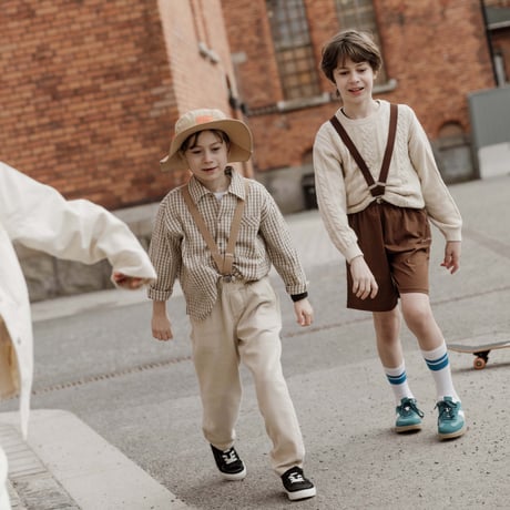 SILLY Silas Retro V braces_Sand Brown,Chocolate Brown / 4-8years