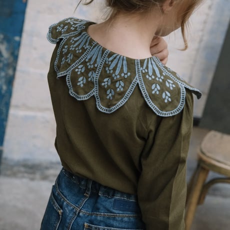 BALC_Blouse (WHITE&ORANGE) / 4years