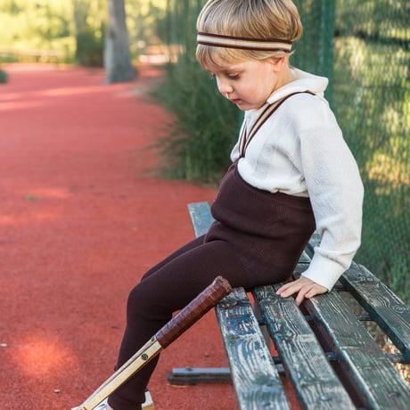 SILLY Silas Footless Collection_Chocolate brown stripe