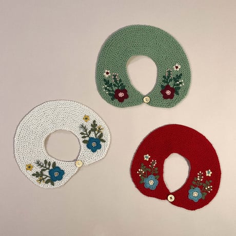 RKO_Embroidery Collar (GREY/GREEN/RED) / 1-3,3-5years