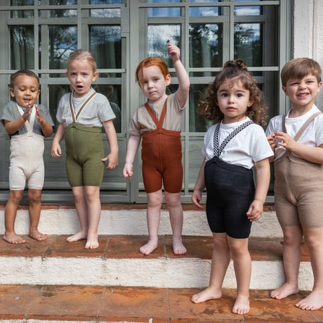 SILLY Silas Shorty Tights Collection_Olive Striped