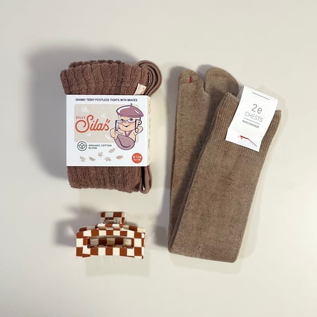 2e CHESTS×MARCOMONDE_MOLE FUR TABI socks (L.Beige,Greige)