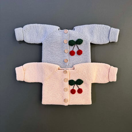 RKO_Cherry Romper (BEIGE/GREY) / 3-6,6-12months