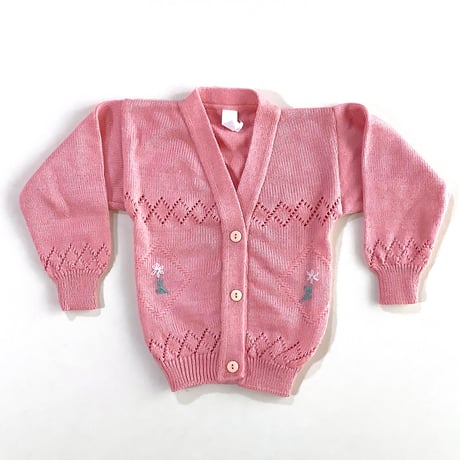 flower embroidery  cardigan (dead stock) / 2-3years