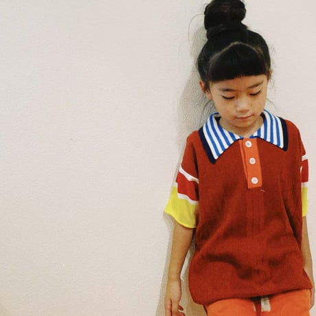 LIGNE NOIRE ENFANTS_ POLO (Light Blue/Red) / 6years