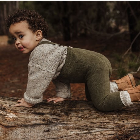 SILLY Silas Teddy Warmy Footless Collection_Olive