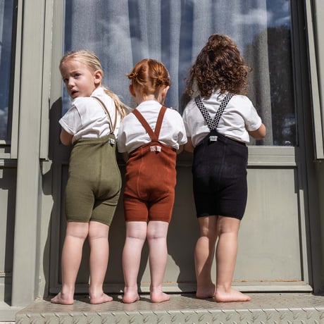 SILLY Silas Shorty Tights Collection_Olive Striped