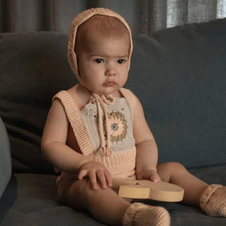 RKO_Lace Bonnet Hat (Peach,Pink) / 3-6.6-12months