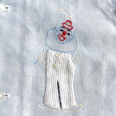 50s clown embroidery shirts