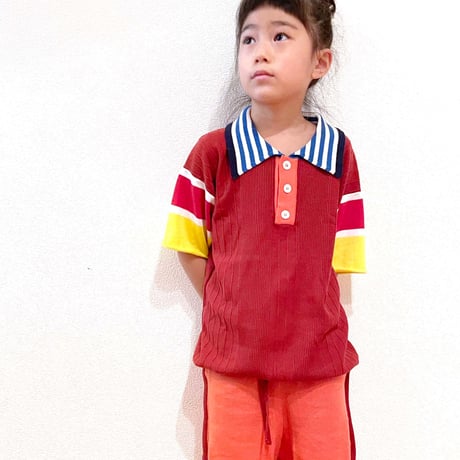 LIGNE NOIRE ENFANTS_ POLO (Light Blue/Red) / 6years