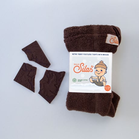 SILLY Silas Teddy Warmy Footless Collection_Chocolate Brown