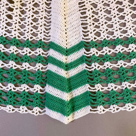 60s crochet apron (Red)