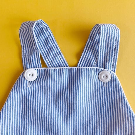 stripe overalls