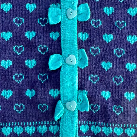 heart knitting cardigan / 24months (dead stock)
